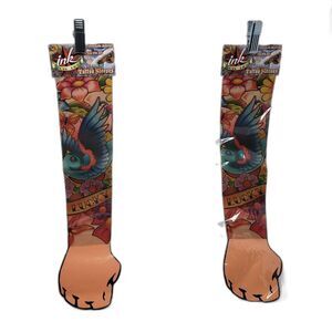 Ink Tattoo Sleeves Lucky Bird Floral Stretch Arm Sleeve Costume One Size Unisex